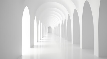 architecture white wall corridor background illustration abstract concrete, spooky photography, black and architecture white wall corridor background