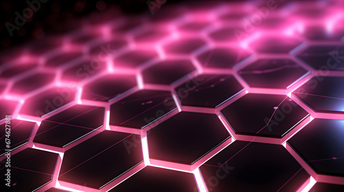 purple abstract background with hexagons