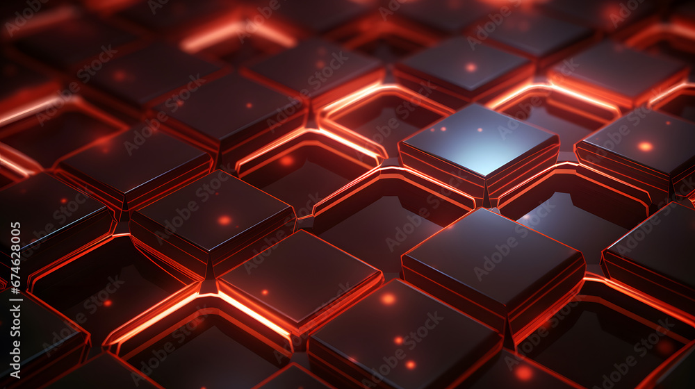 red abstract background with cubes red abstract background with cubes