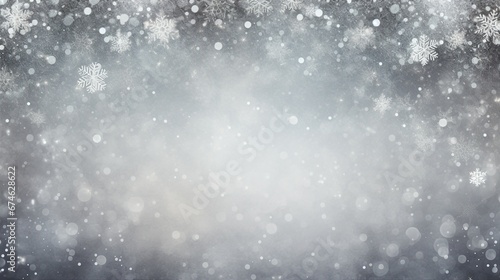 Christmas Silver Background Chaos: Festive Glittery Decorative Texture for Holidays © Sunanta