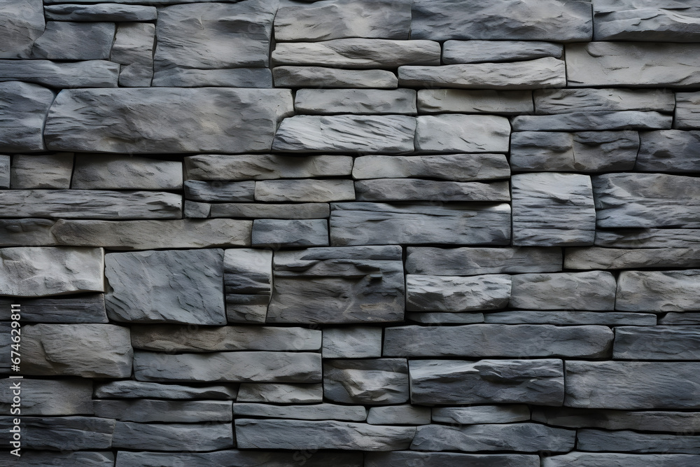 Fototapeta premium Textured Stone Wall Surface, Generative AI
