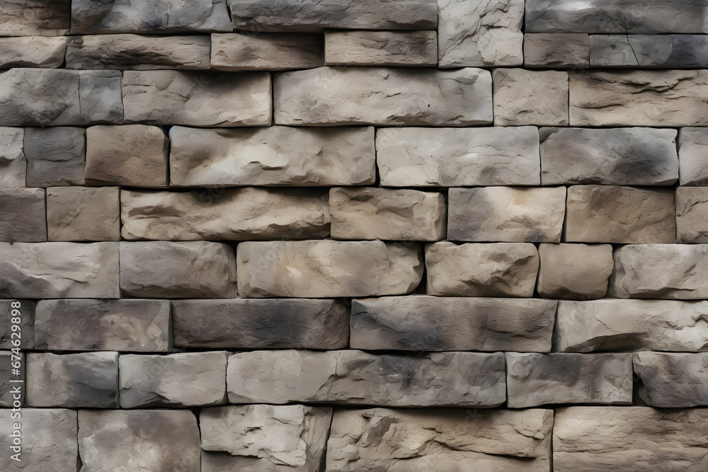 Textured Stone Wall Surface, Generative AI