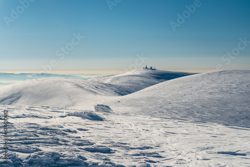 Krizna from Ostredok in winter Velka Fatra mountains in Slovakia photo
