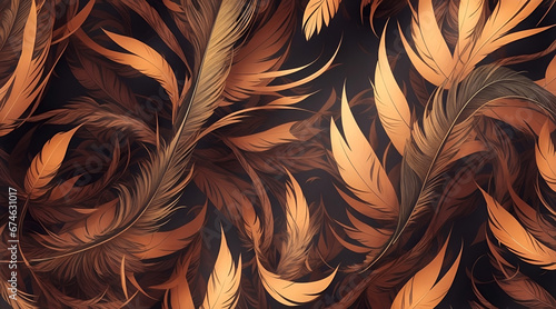 Beautiful feathers pattern background
