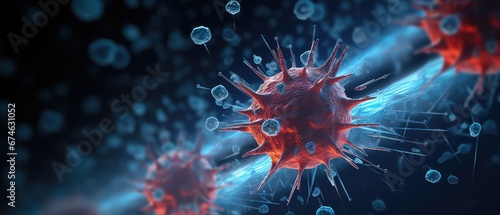 virus molecular sructure, closeup  photo