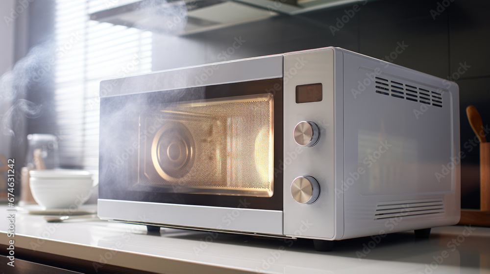 A broken microwave. A problem with household appliances. Repair. A broken microwave. A problem with household appliances. Repair.