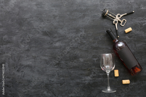Glass and bottle of exquisi...