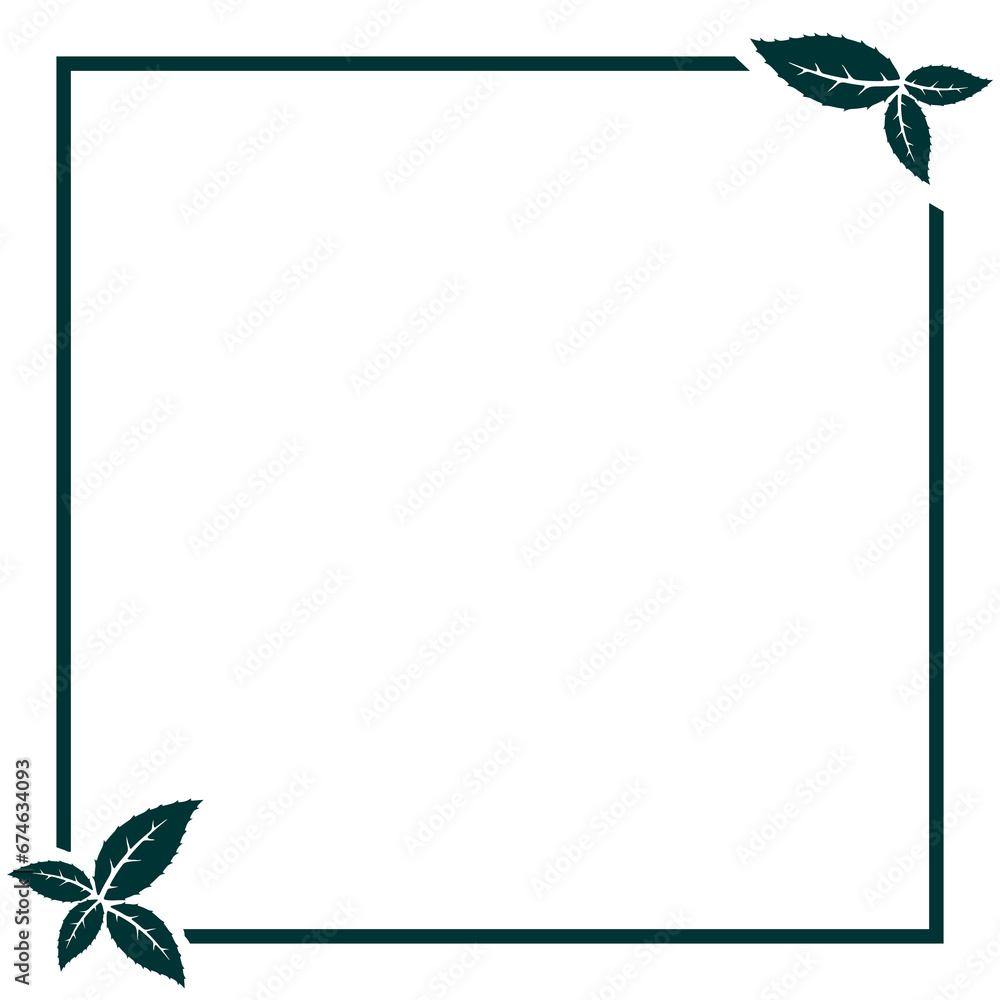 Obraz premium Simple and attractive leaf frame