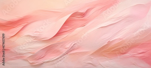 Closeup of abstract rough colorful pink coral colors art painting texture background wallpaper, with oil or acrylic brushstroke waves, pallet knife paint on canvas