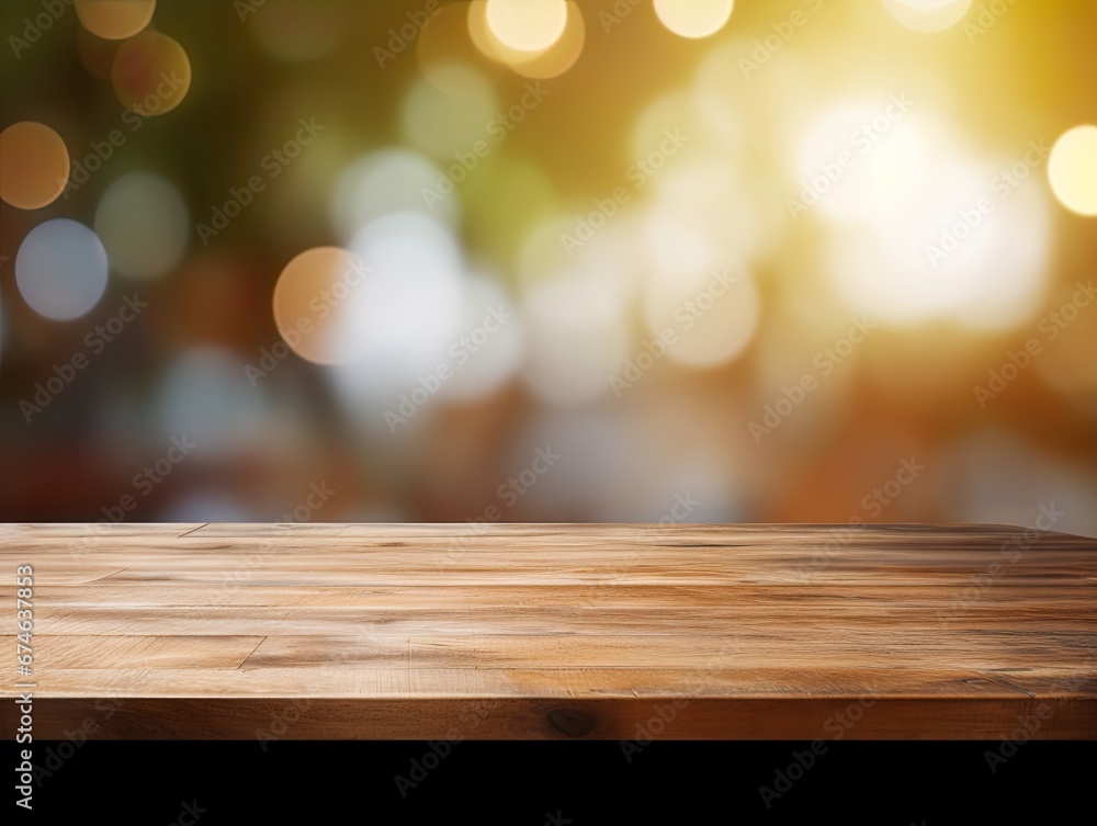 Mock up for space Empty dark wooden table in front of abstract blurred bokeh background for display selective focus Mock up for space Empty dark wooden table in front of abstract blurred bokeh background for display selective focus
