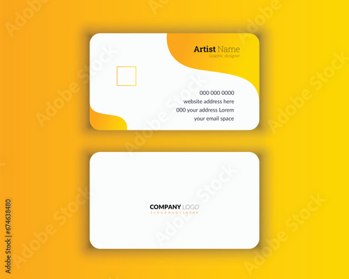 Professional Corporate company minimal business card Mockup Design Template