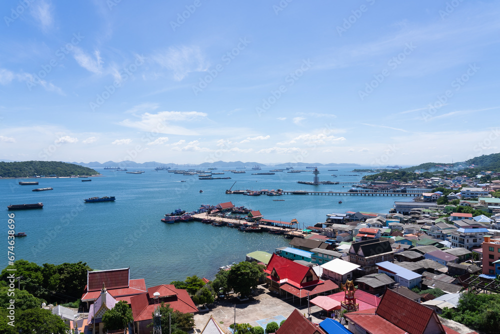 View From Top of Bay of Koh Sichang Chonburi Thailand at Daytime View From Top of Bay of Koh Sichang Chonburi Thailand at Daytime