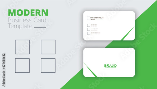 Professional Corporate company minimal business card Mockup Design Template