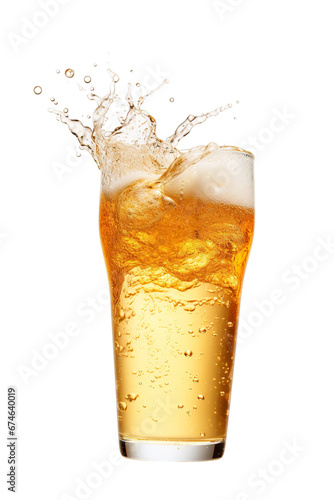 white beer with drops on a white background PNG