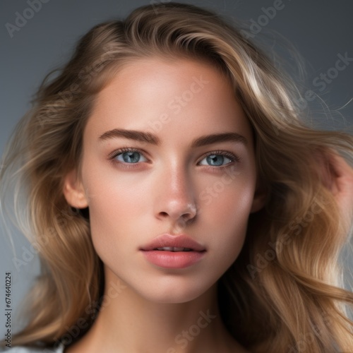 Wallpaper Mural Close-up photo portrait of a beautiful charming woman with natural makeup Torontodigital.ca