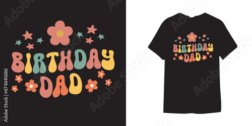 Birthday dad groovy tshirt design, two groovy svg, birthday svg, groovy tshirt design, groovy svg