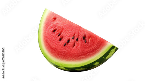 closeup of refreshing watermelon isolated on clear png background and transparent background, AI generative. 