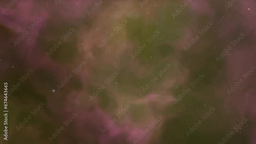 Space background. Camera is flying through the blue and magenta coloured nebula. The stars are everywhere around
Space background. Camera is flying through the blue and magenta coloured nebula. The stars are everywhere around