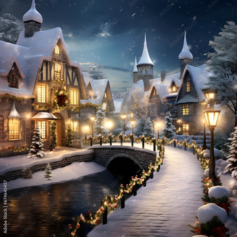 Winter wonderland. Christmas and New Year concept. Winter fairy tale.
