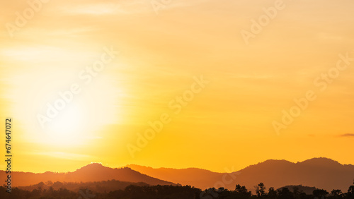 sunrise over the mountains