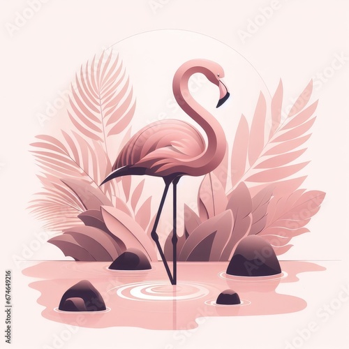 close up of a pink flamingo animal background for social media
