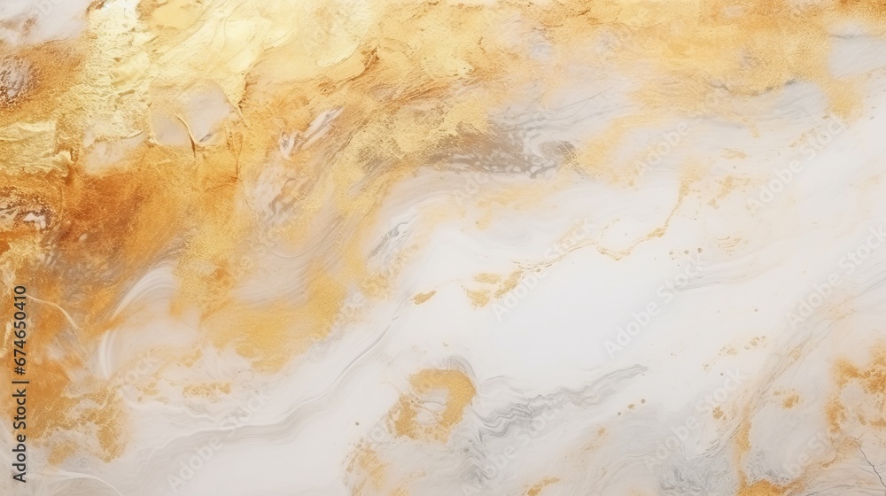Creative texture of marble and gold foil: decorative marbling as an abstract background. Artificial fashionable stylish trendy stone surface
