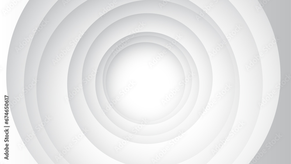 abstract white circular papercut background . vector illustration