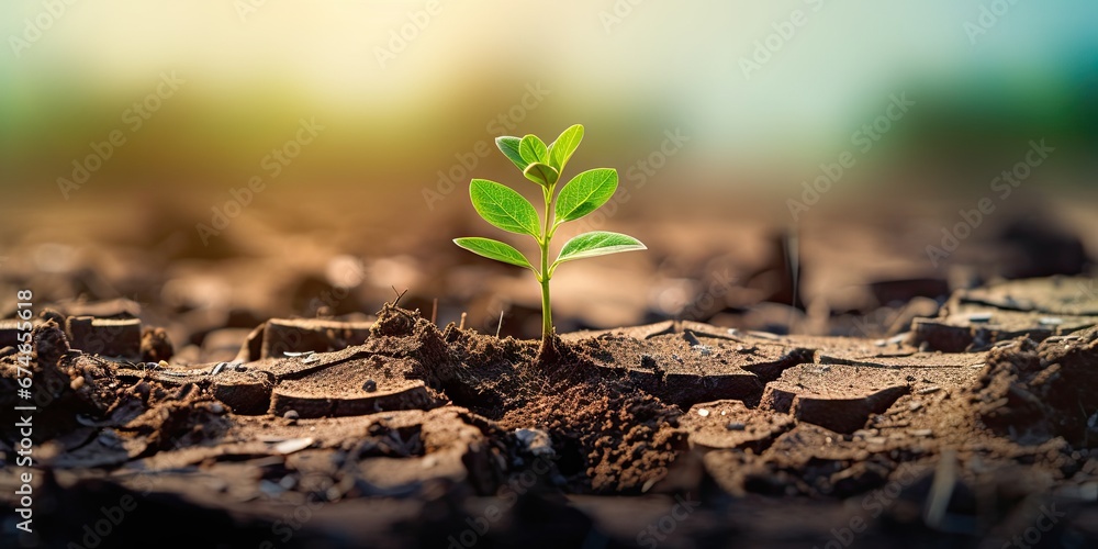 Eco conscious planting. Initiating growth and agriculture in spring. Sowing seeds of nature. Friendly perspective. Nurturing green life. Cultivating sustainable spring environment - obrazy, fototapety, plakaty 