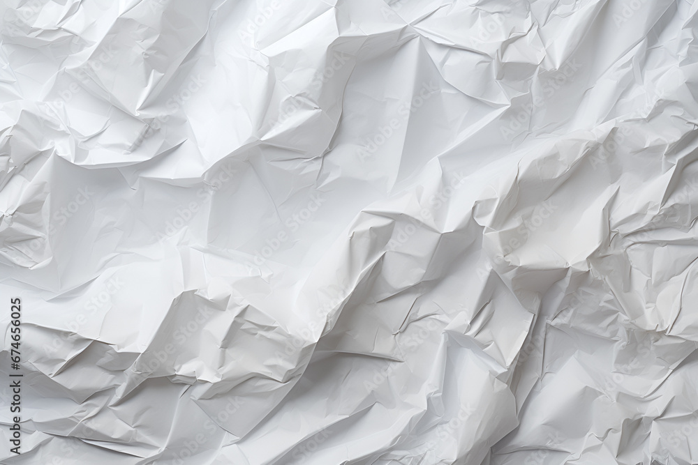 Clean white paper, wrinkled, abstract background Clean white paper, wrinkled, abstract background