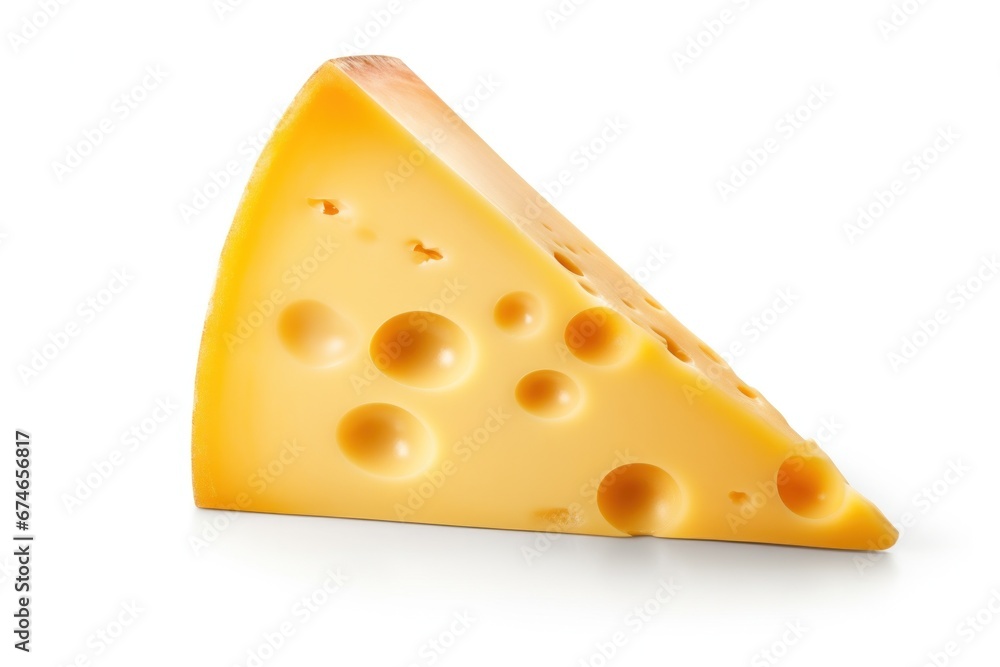 Pieces of cheese isolated on white background Pieces of cheese isolated on white background