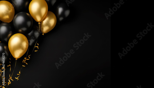 Black and golden balloons for Black Friday