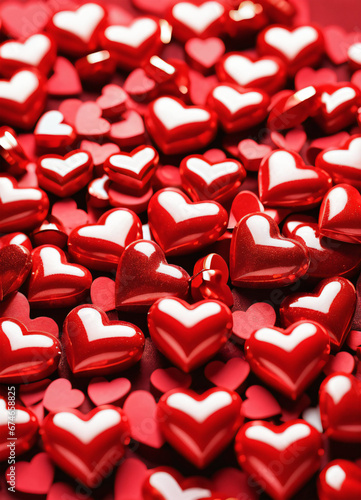 Happy Valentine Day background with hearts