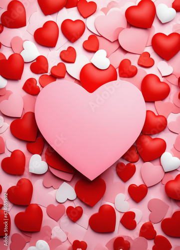 Happy Valentine Day background with hearts