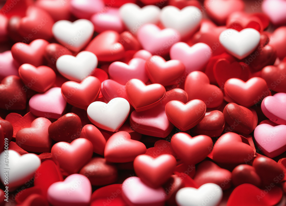 Happy Valentine Day background with hearts