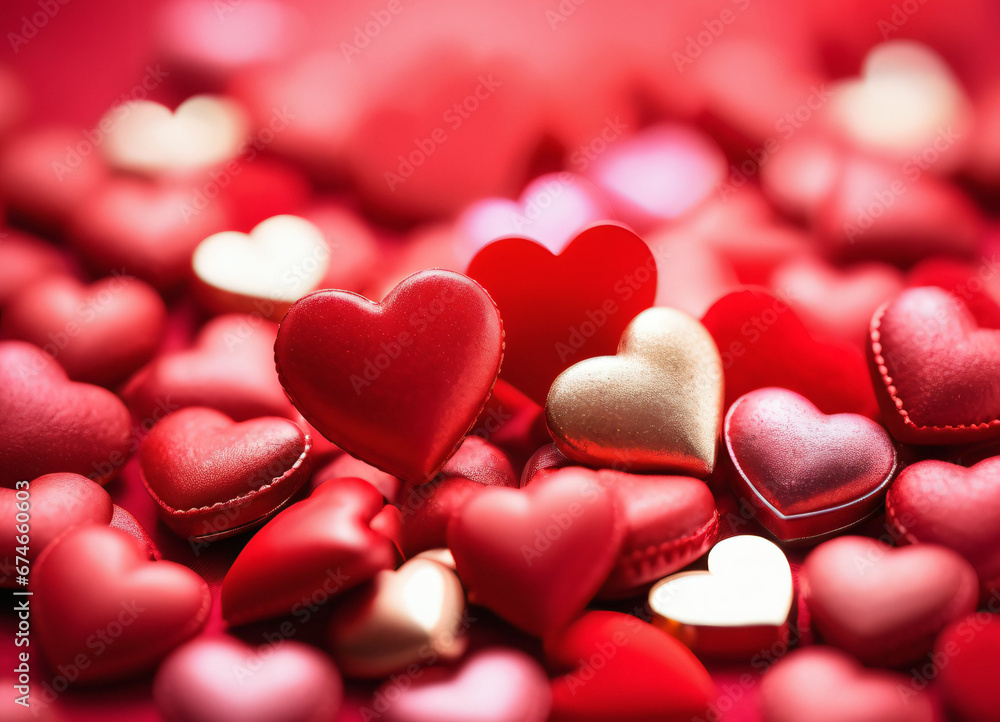 Happy Valentine Day background with hearts