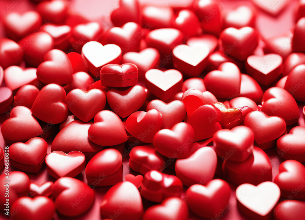 Happy Valentine Day background with hearts