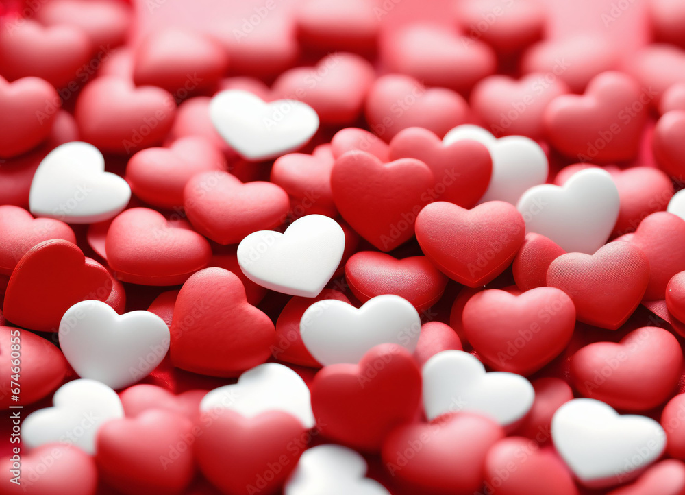 Happy Valentine Day background with hearts