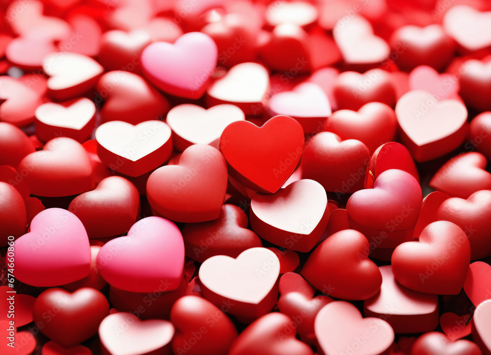 Happy Valentine Day background with hearts