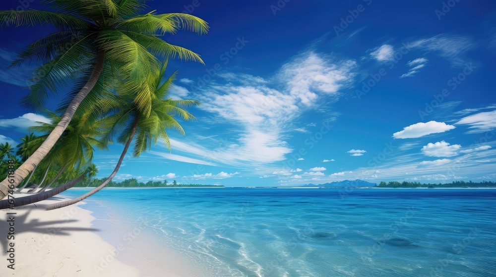 tree blue travel sea landscape illustration island sky, ocean paradise, summer vacation tree blue travel sea landscape