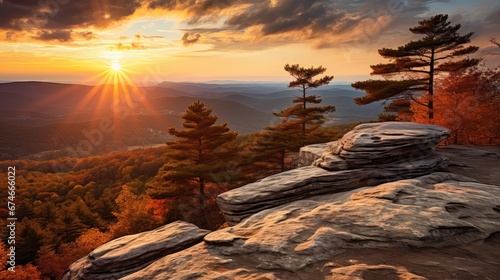 lake fall rock panorama landscape illustration sky mountain, travel background, scenery panoramic lake fall rock panorama landscape