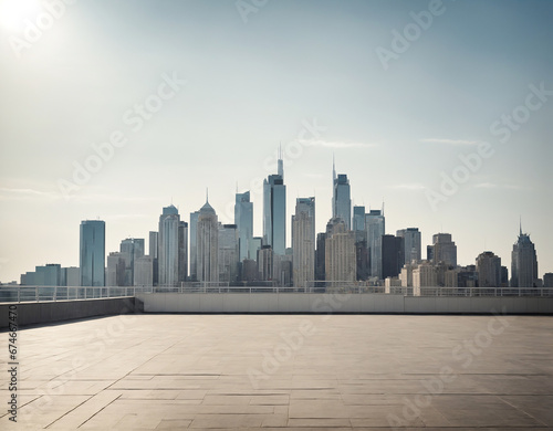 city skyline with buildings and skyscrapers