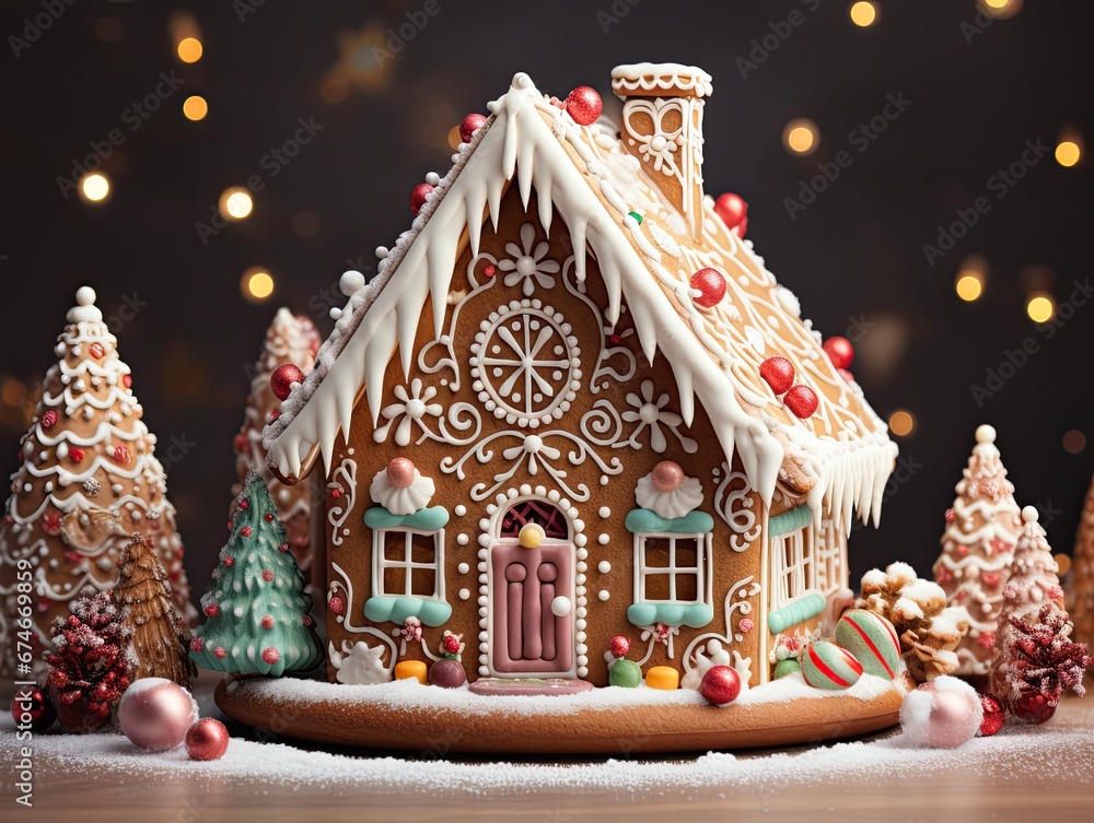 Homemade gingerbread house