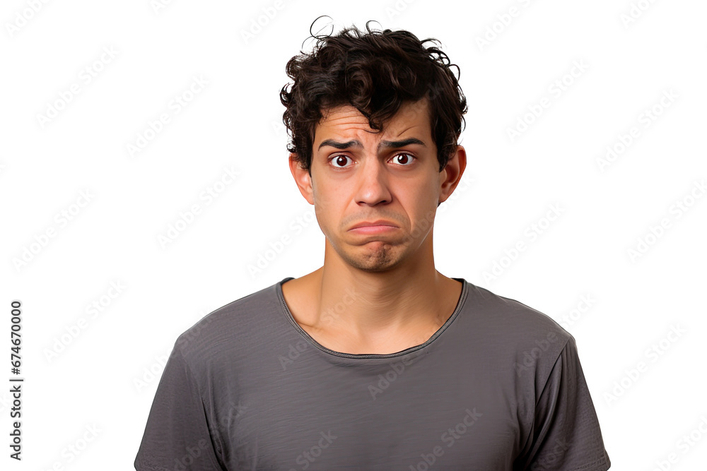 Studio portrait of upper half of a man showing facial expressions isolated on transparent png background. Human emotions, Face expressions. Studio portrait of upper half of a man showing facial expressions isolated on transparent png background. Human emotions, Face expressions.