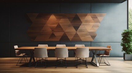 interior abstract office wooden background illustration empty design, minimal floor, home wood interior abstract office wooden background