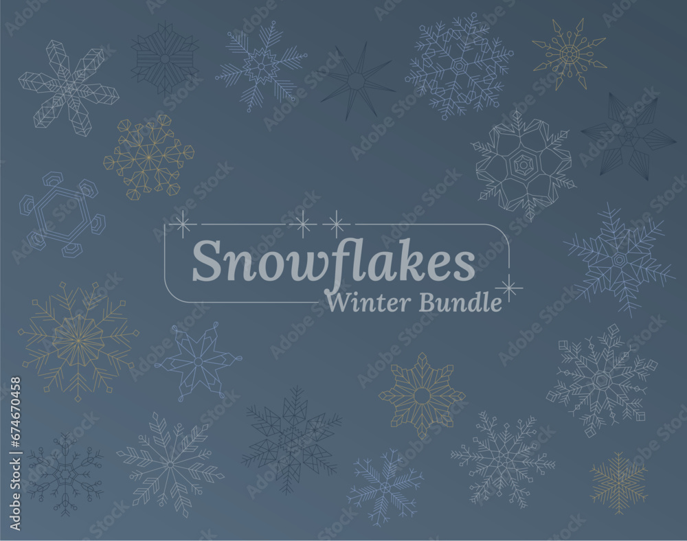 Snowflakes Winter Bundle Snowflakes Winter Bundle