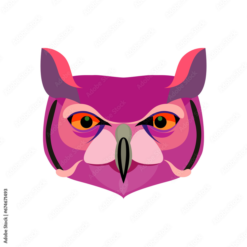 Owl Bird Doodle Funny Handpainted Icon Owl Bird Doodle Funny Handpainted Icon