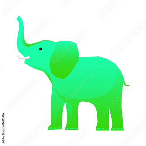 Elephant Wild Safari Animal Pet Cartoon Circus Show Graphic Portrait Icon Element