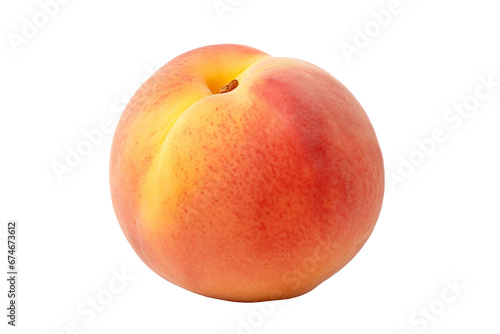 Ripe Peach Illustration -on transparent backgroud