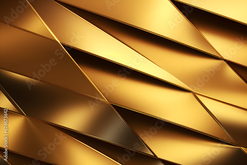Golden shapes abstract style background