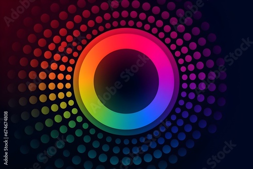 Gradient colorful circles background, simple abstract wallpaper